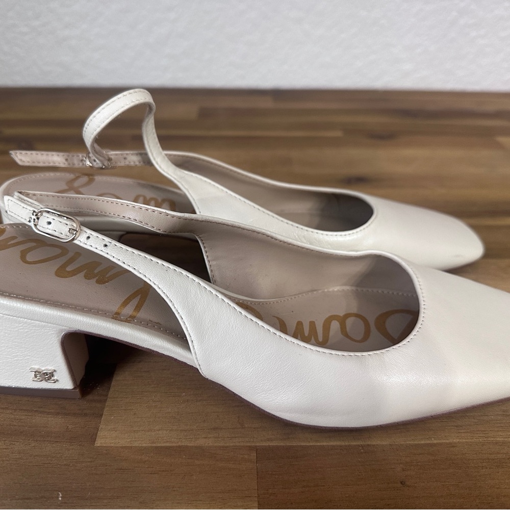 Sam Edelman Cream Slingback Heels